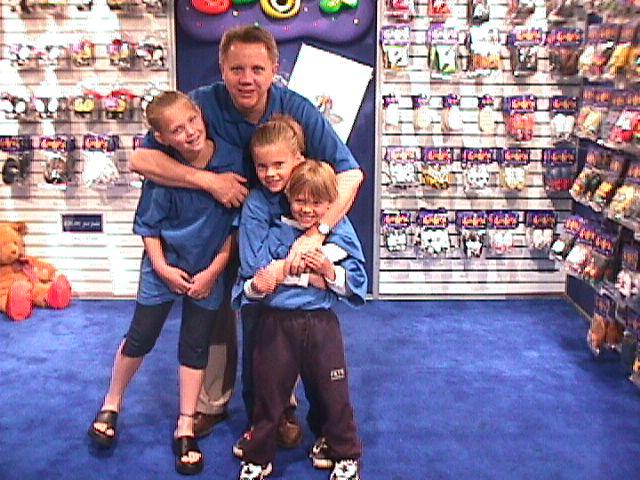 Chris Bennett with kids Bobux